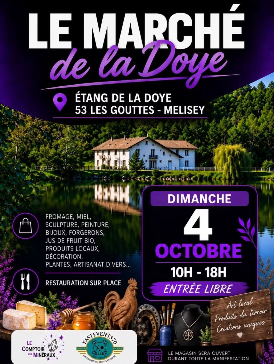 Affiche du Marché de la Doye à Mélisey le dimanche 4 octobre 2026